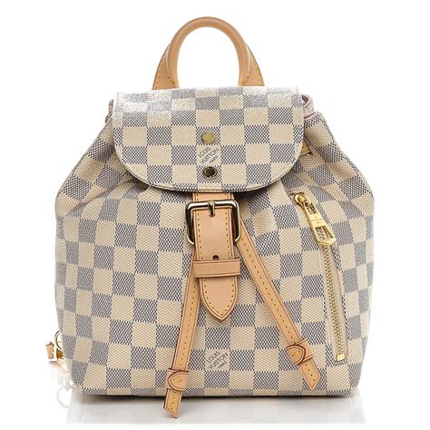 Louis Vuitton Sperone Backpack BB White Canvas Damier Azur 